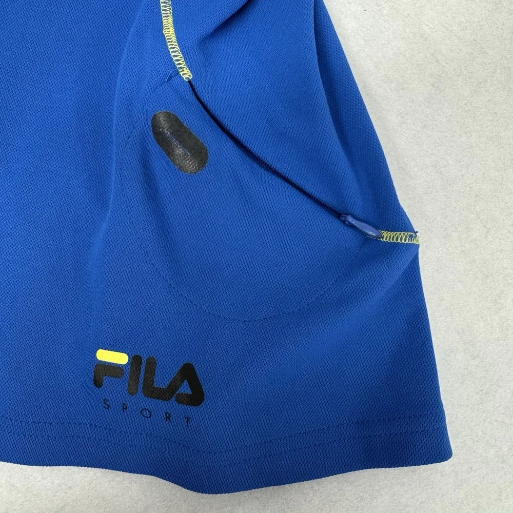 Fila Sport Women's Long Sleeve Running Shirt‎ Medium Blue Yellow Activewear